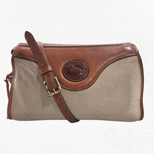 80s Vintage Dooney and Bourke Pebbled Leather USA Made All Weather Satchel Purse